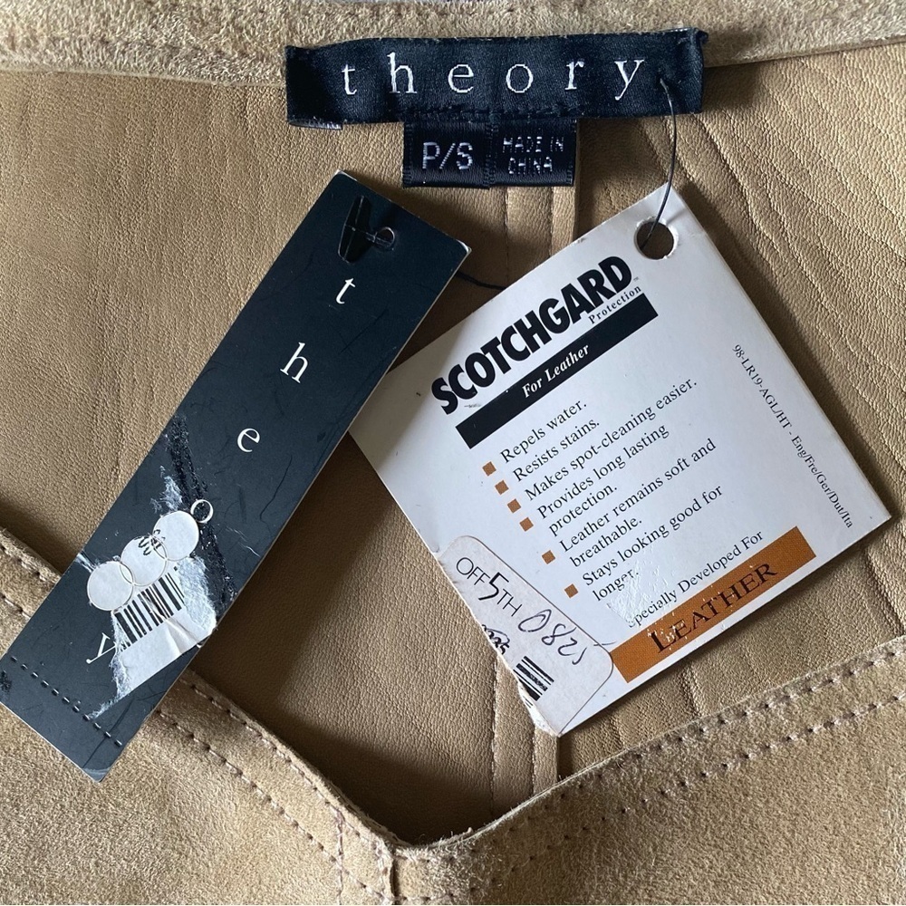 THEORY 100% Genuine Leather Suede Preppy Classic Cowgirl Western Poncho P/S NWT - Picture 6 of 7